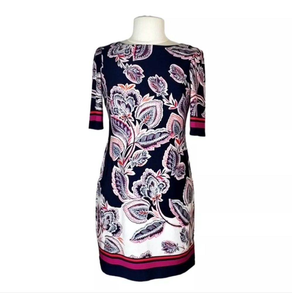 ELIZA J Floral Paisley Shift Dress Womens Size 0